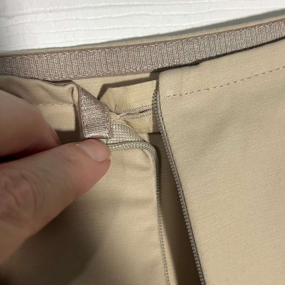 Lafayette 148 Cotton Tan Pencil Skirt Size 2 Petite Chic Classic Professional - Picture 8 of 14